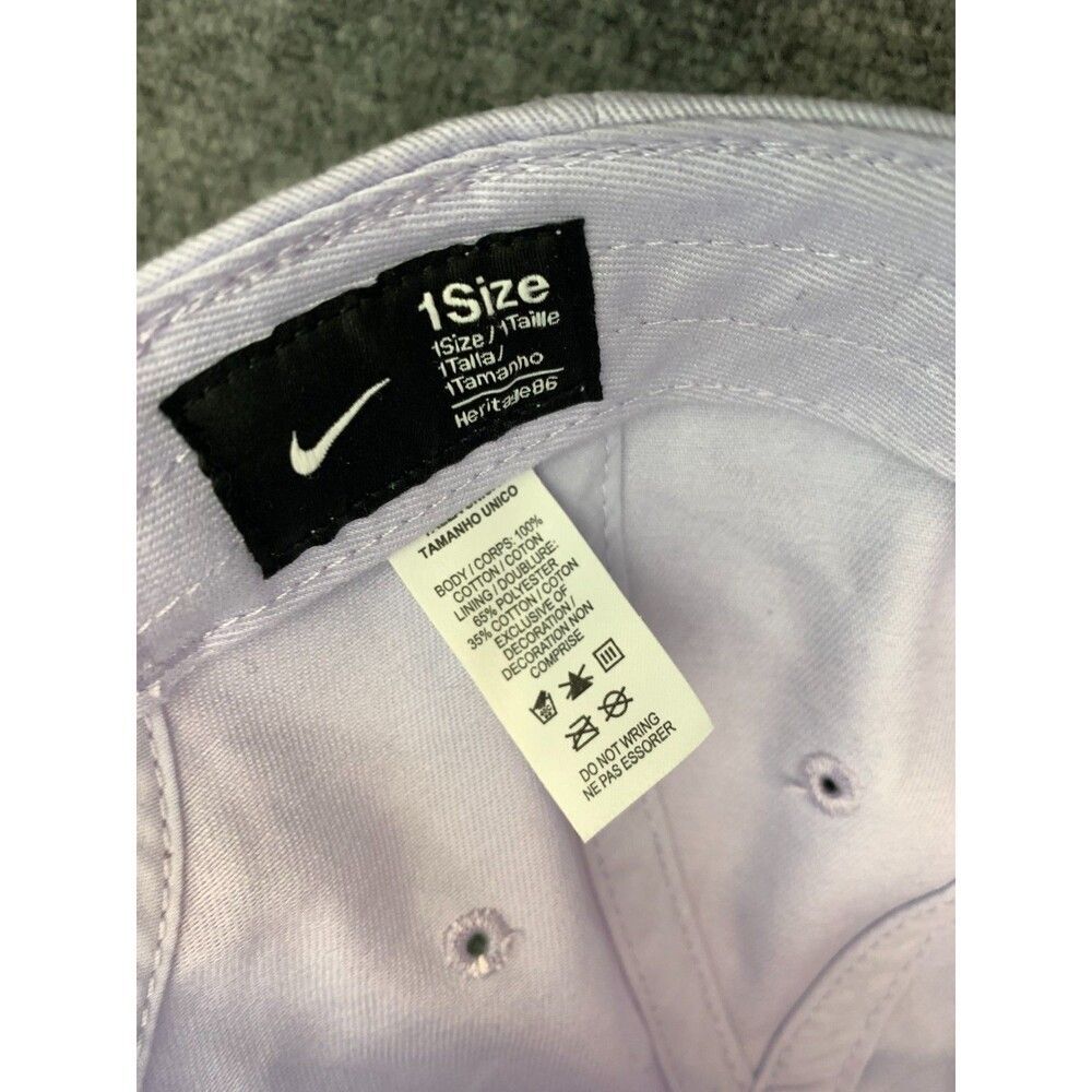 Nike Heritage 86 Hat Cap Peace Flowers Unstructured Adjustable Lavender Twill - Picture 5 of 5